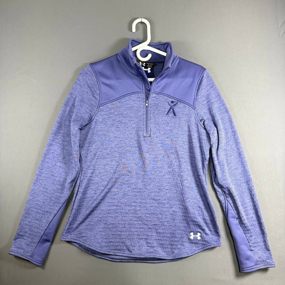 Underβ Armour Long Sleeve 1/4 Zip Pullover Heather Blue Size Medium